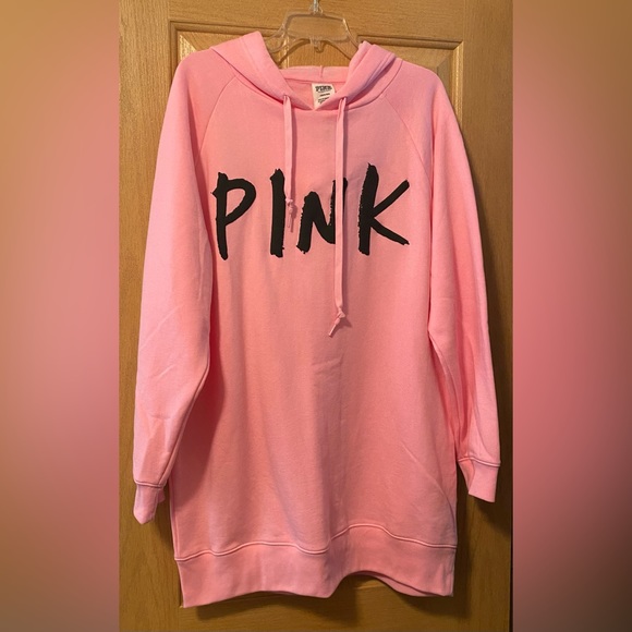 Victoria's Secret Tops - Victoria Secret Pink Logo Hoodie Large NWT